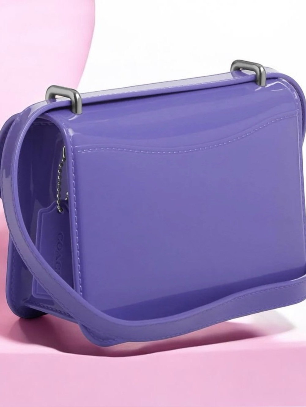 Coach Jelly Morgan Bag Bright Grape Purple CH748 Rare Statement Crossbody - Picture 7 of 9